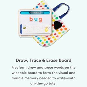 GUC! Lovevery Draw, Trace & Erase Board - From Persister Play Kit Months 55-57